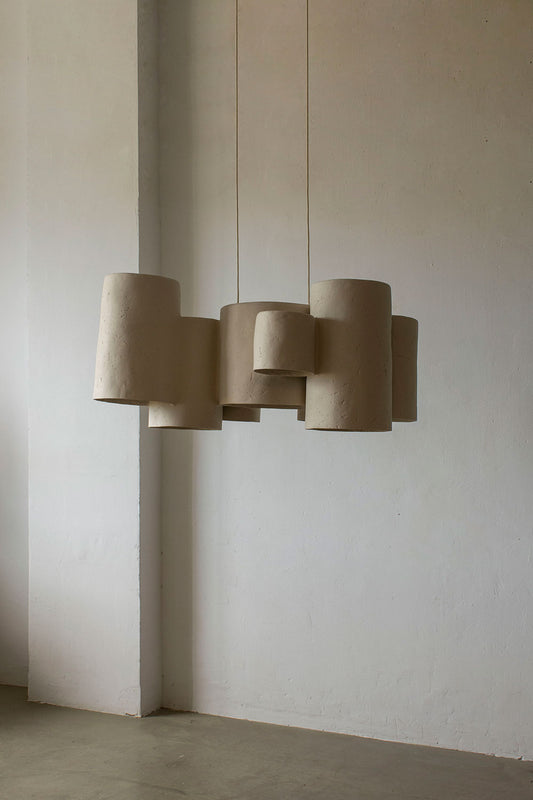 Architectonic Paper Mache Lamp Alcazar - Crea-Re Studio