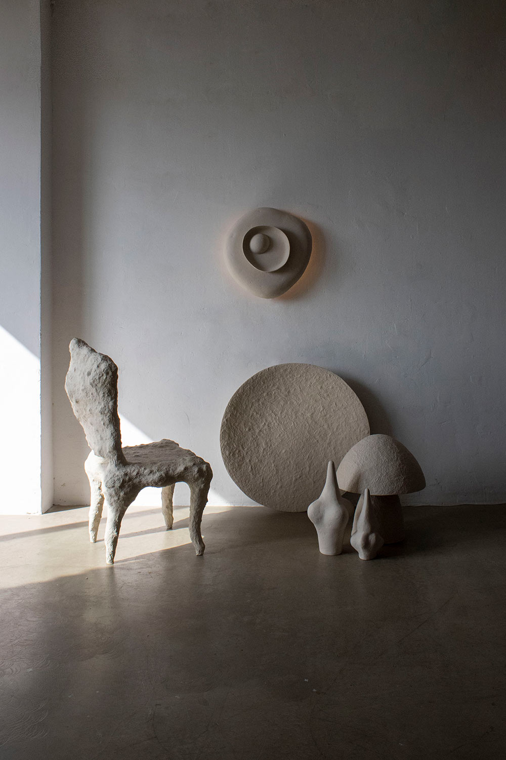 Decorative white wall light