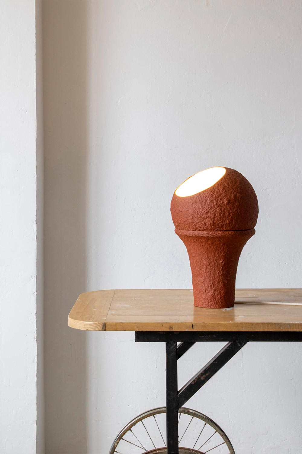 Taronja Paper Mache Table Lamp - Crea-Re Studio
