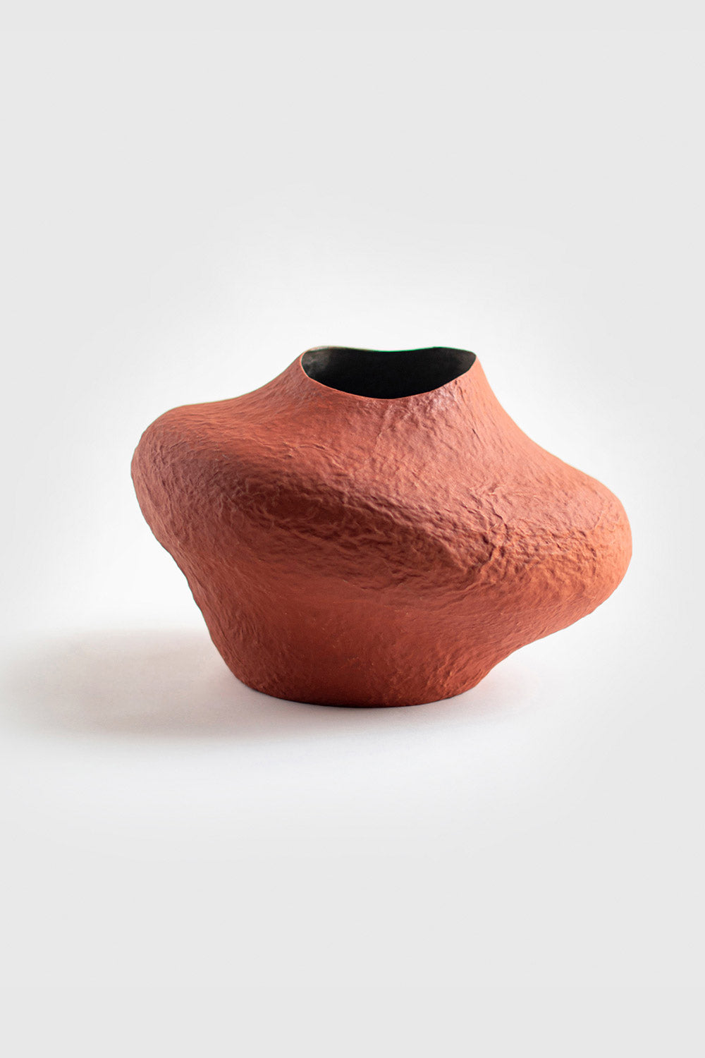 paper mache vase in orange