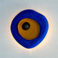 ultramarine blue artistic light for wall made of paper mache