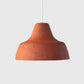 orange ceiling lamp classica made of paper pulp