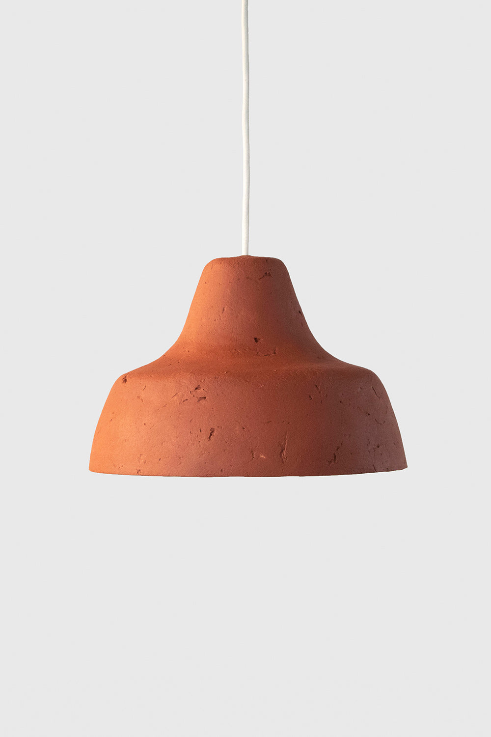 orange ceiling lamp classica made of paper pulp