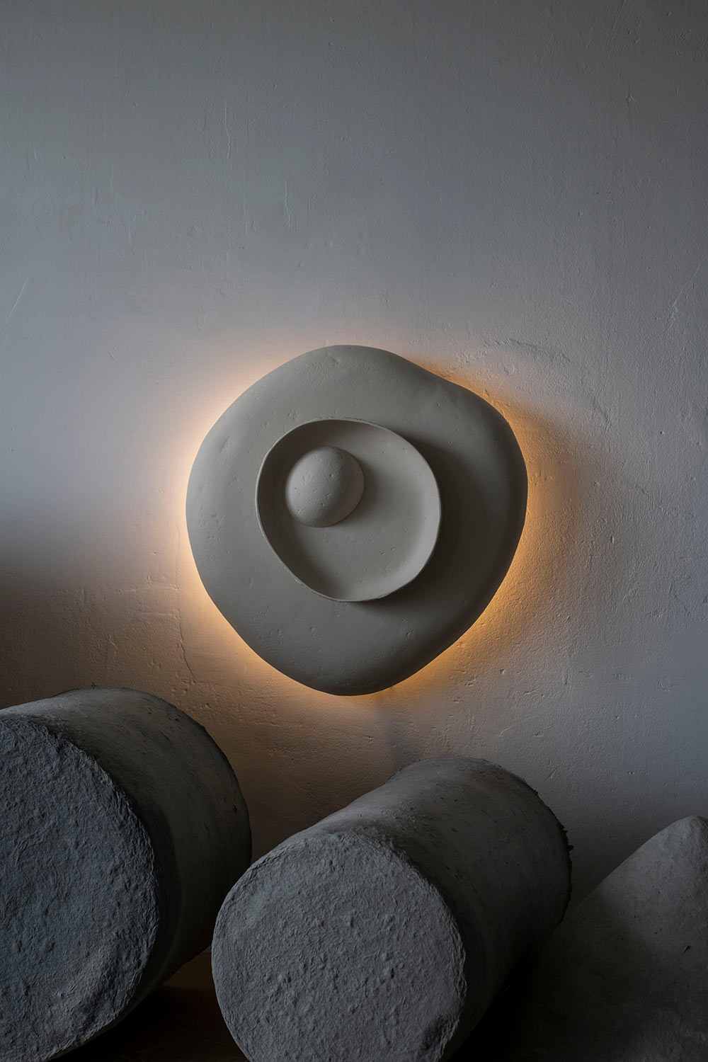 Decorative white wall light