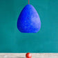 ultramarine blue hanging light morphe above the table