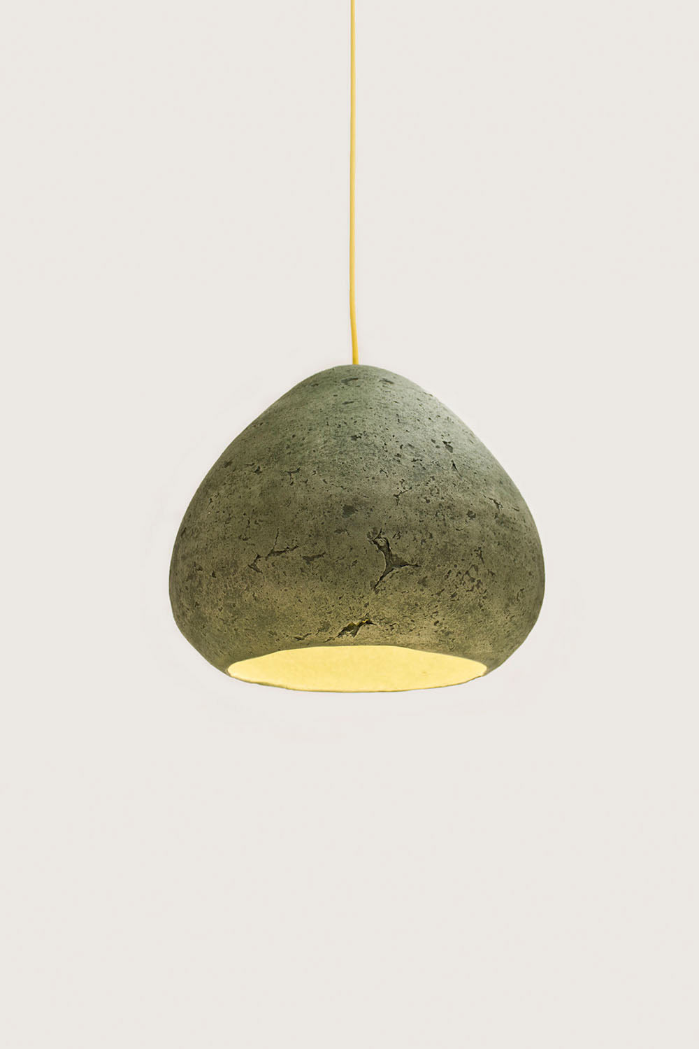 green light fixture morphe made of paper