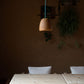 cute yellow loft lamp in the dining room