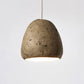 small loft lamp in green colour made of papier mache