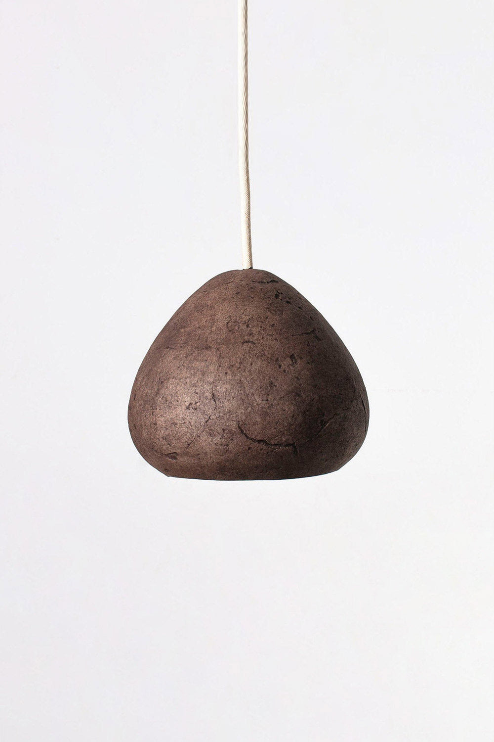 brown nursery pendant lamp made of paper mache