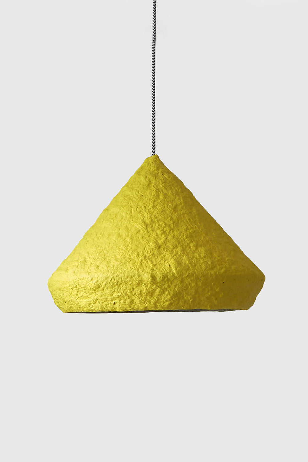 yellow paper mache lamp mizuko