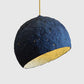 blue paper mache lamp pluto