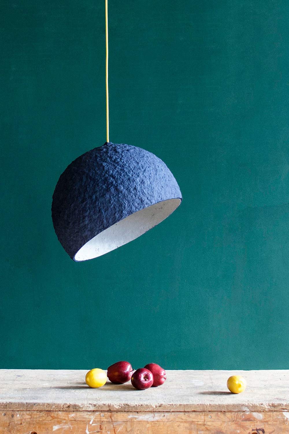 Pendant Light, Paper Lamp, Paper Mache cheapest Lamp, Dining Room Lighting, Pendant Lamp, Industrial Lamp, Paper Lamp Shade, Pulp Lamp, Blue, Pluto