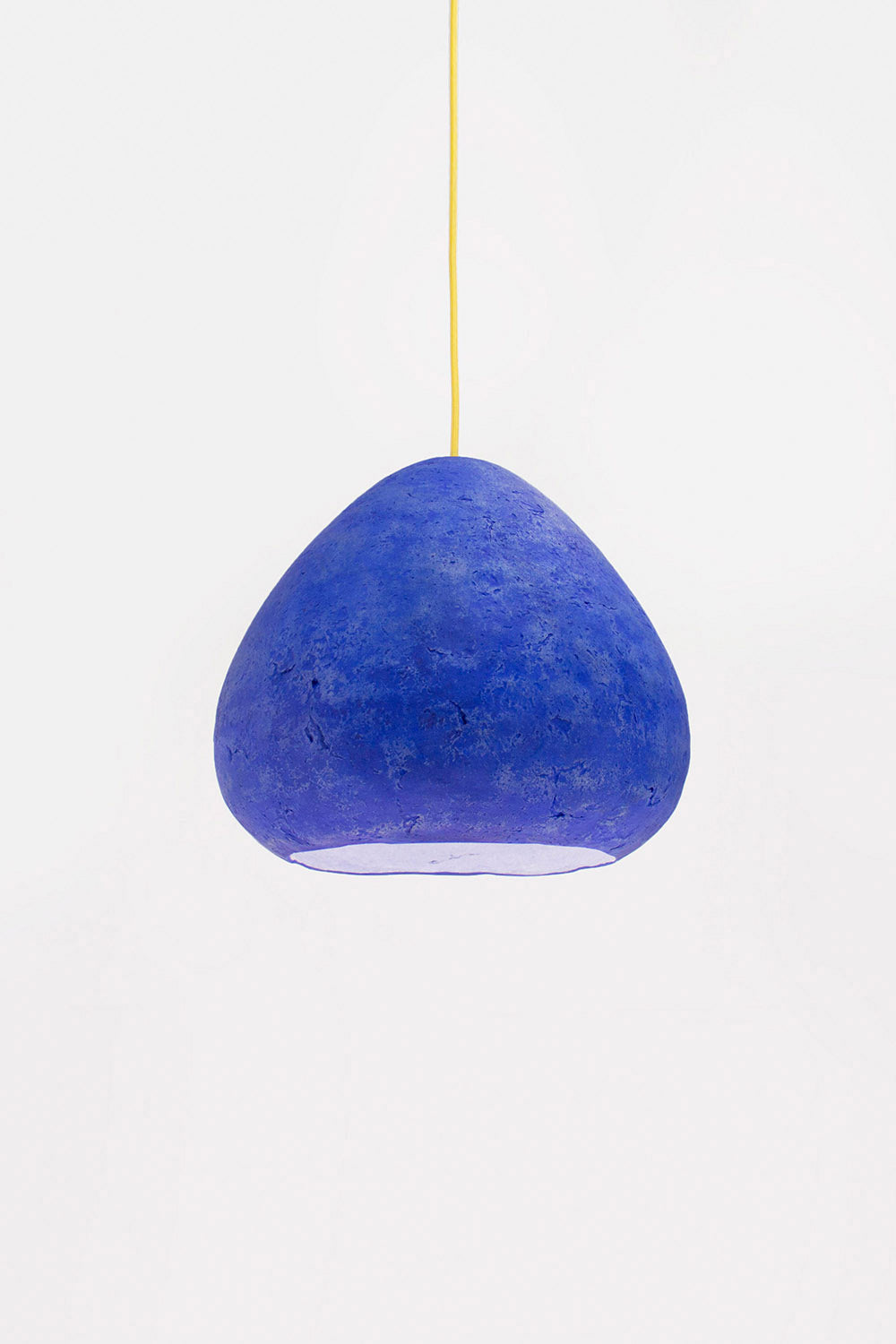 paper mache lamps morphe in ultramarine colour