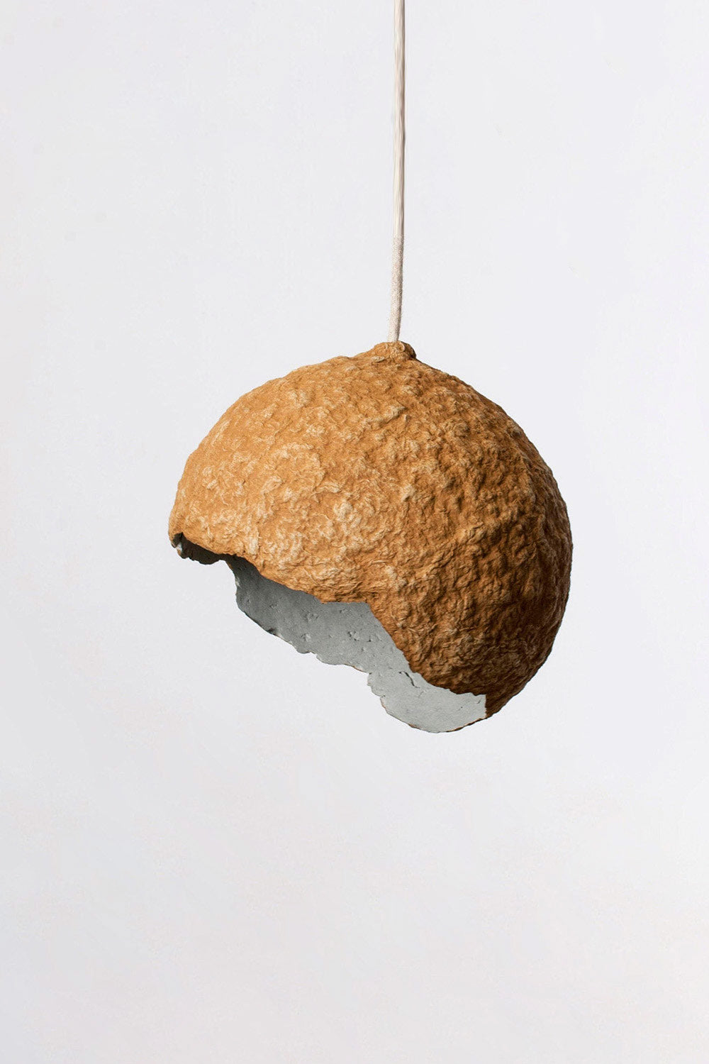 paper mache planet lamp in brown colour