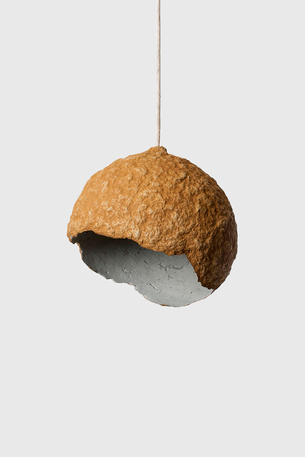 paper mache planet lamp in brown colour