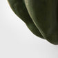 detail of organic sconce lamp in green made of paper mache