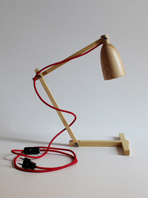Wooden table lamp “Fingerprint II”