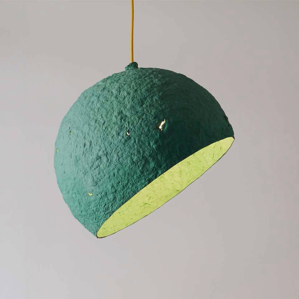 hanging lamp globe turquoise