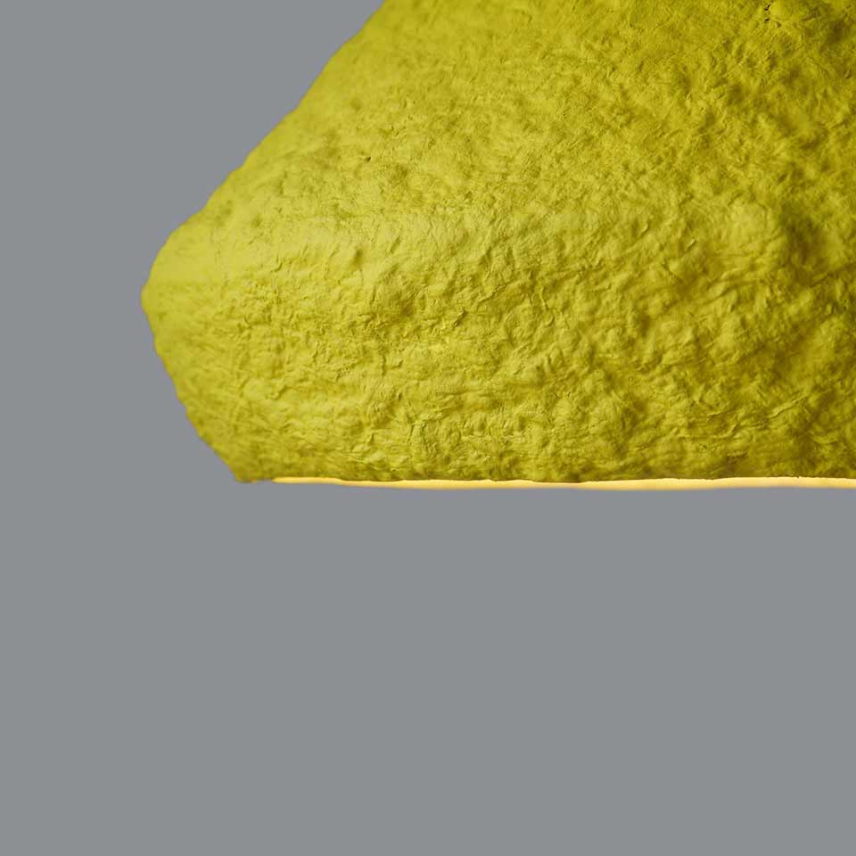 paper mache light mizuko yellow