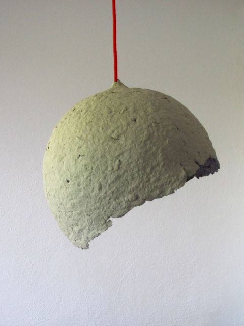 “Globe” paper pulp pendant lamp